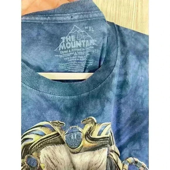 The Mountain Shirt Sz XL Horus Soldier Ancient Egyptian Pharaoh Blue Tie Dye - Picture 4 of 8